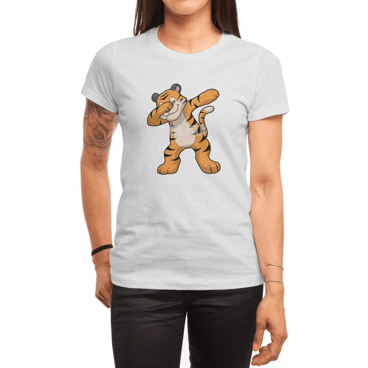 Tiger at Hip Hop Dance Dab Spor T-Shirt