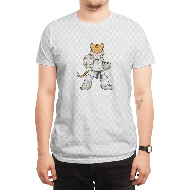 Tiger at Martial arts Karate Spor T-Shirt