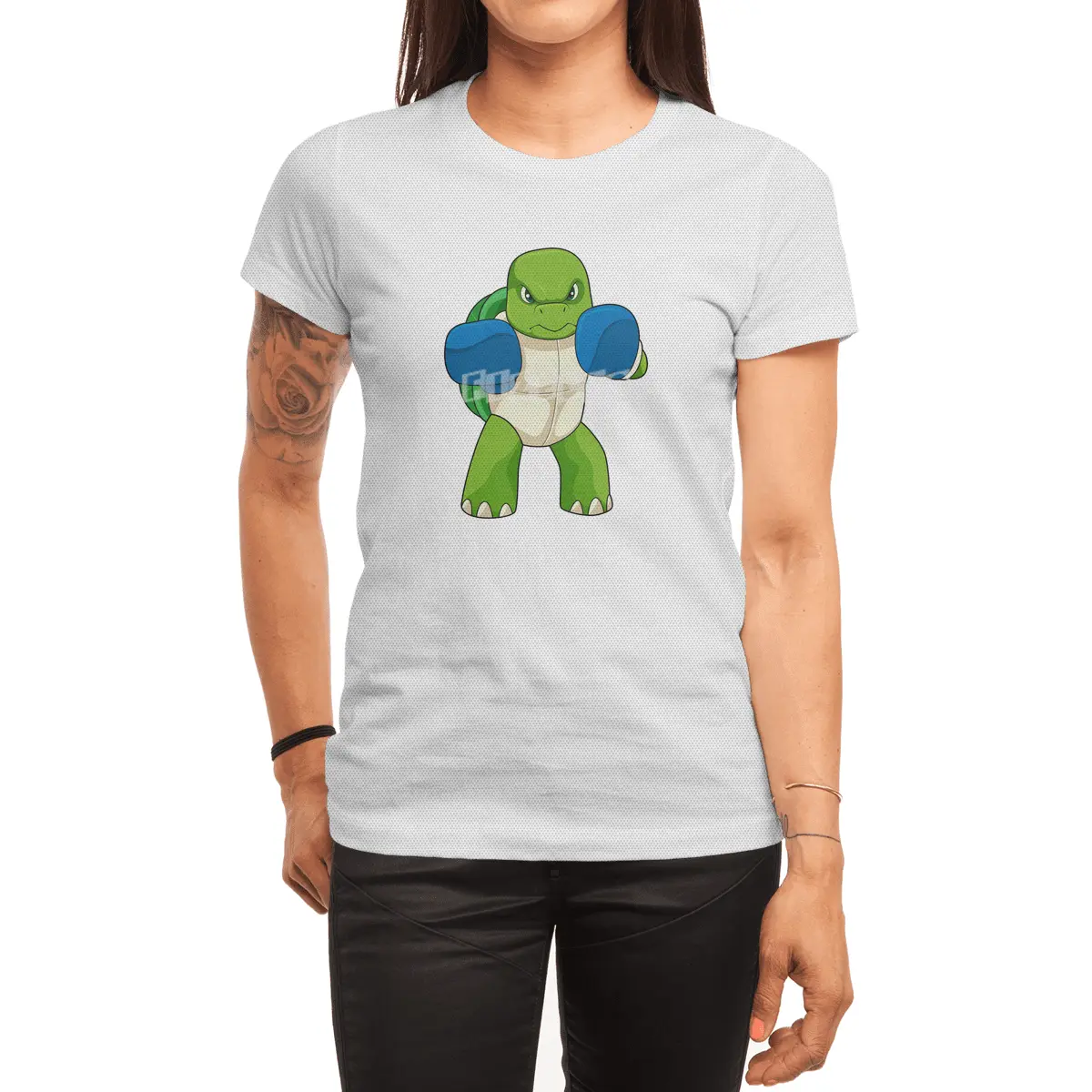 Turtle as Boxer with Boxing gloves Spor T-Shirt