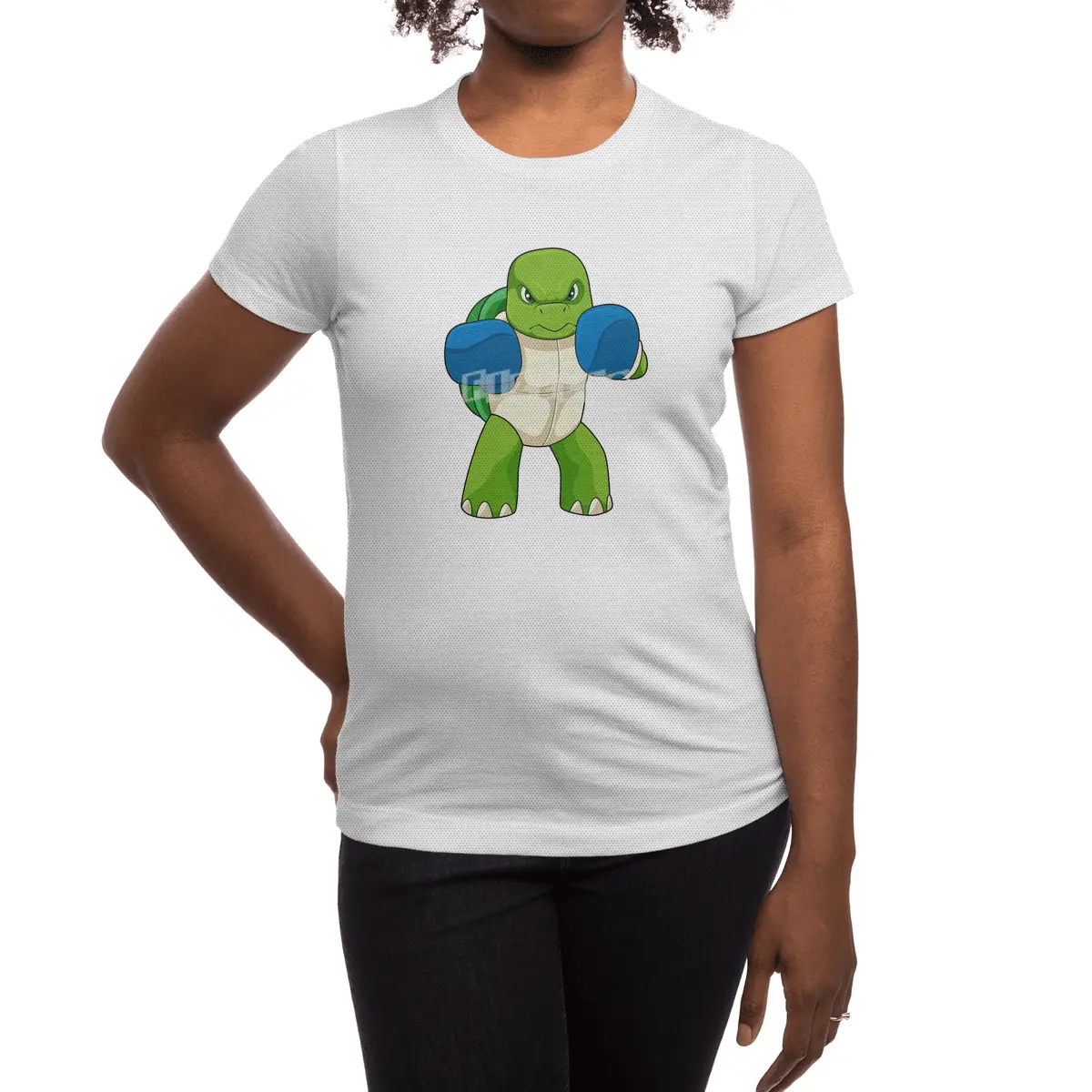 Turtle as Boxer with Boxing gloves Spor T-Shirt