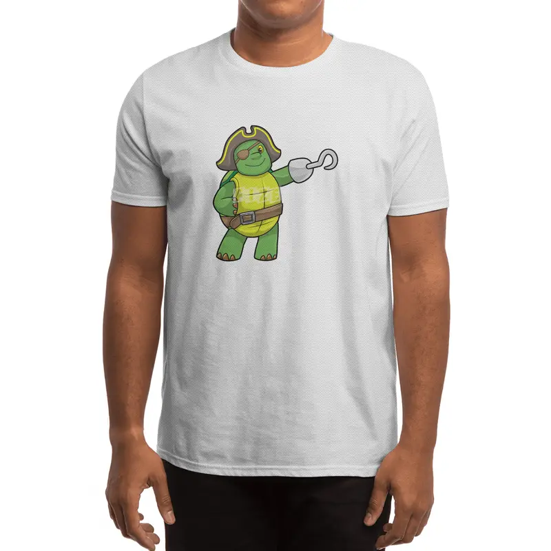Turtle as Pirate with Hooked hand & Eye patch Spor T-Shirt