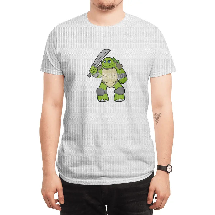 Turtle as Warrior with Sword Spor T-Shirt