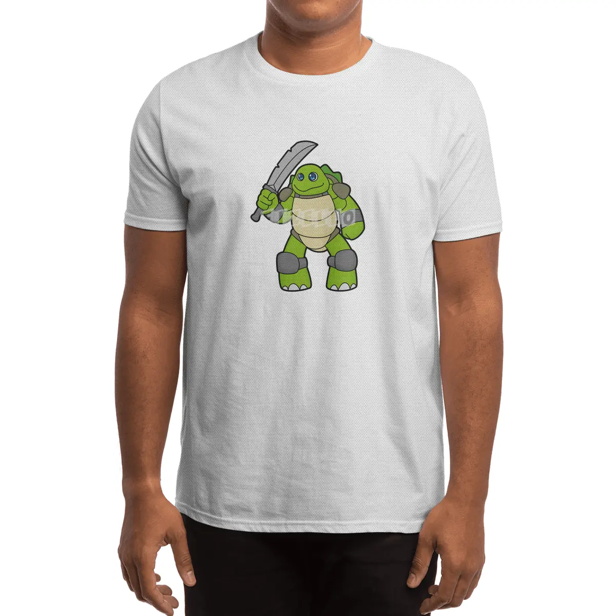 Turtle as Warrior with Sword Spor T-Shirt