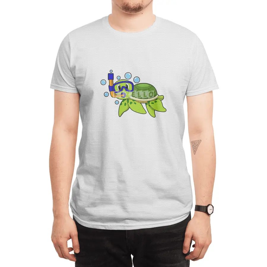 Turtle at Diving with Snorkel Spor T-Shirt