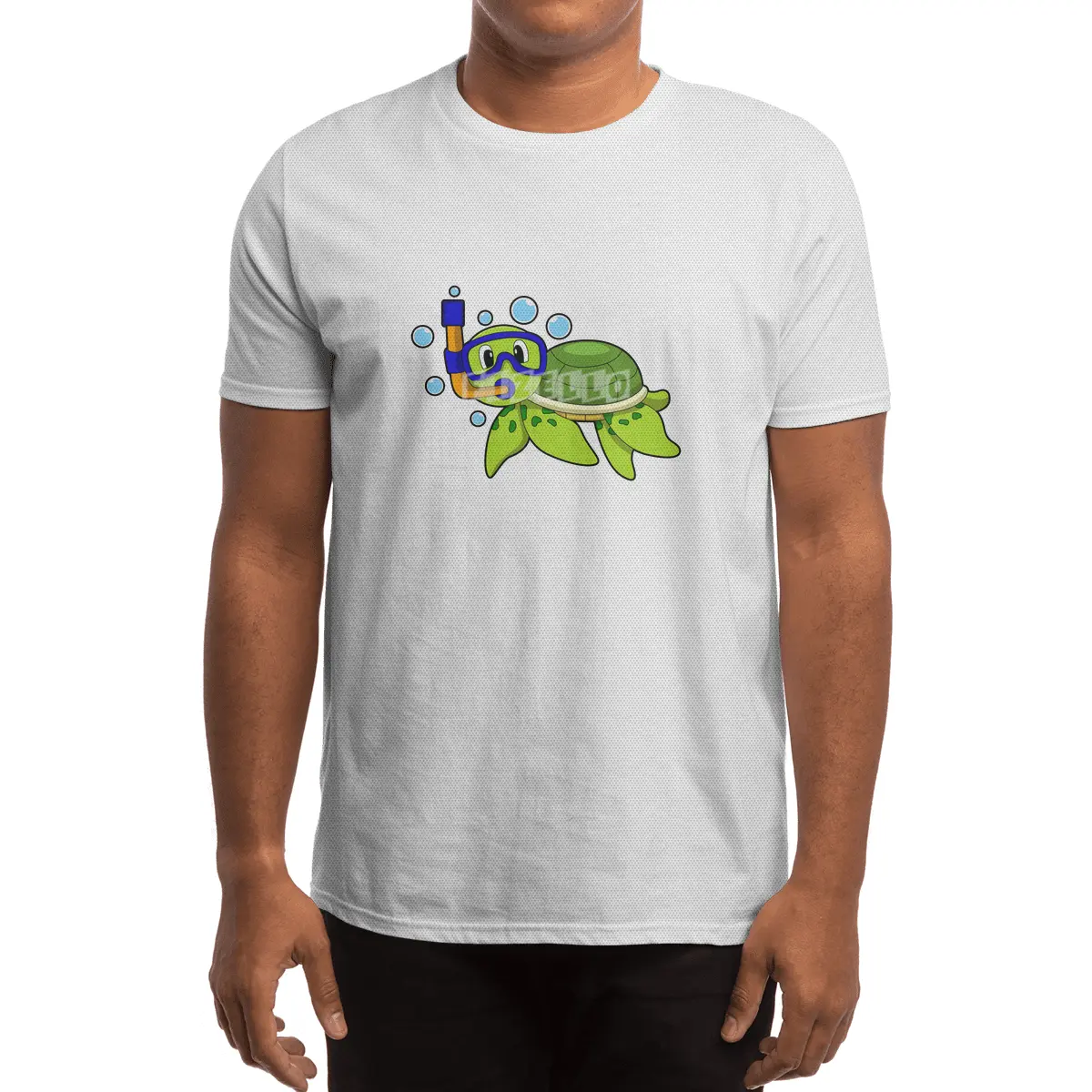 Turtle at Diving with Snorkel Spor T-Shirt