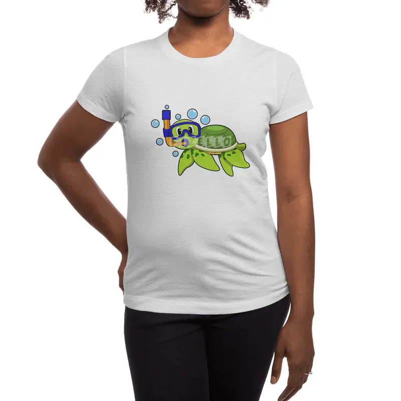 Turtle at Diving with Snorkel Spor T-Shirt