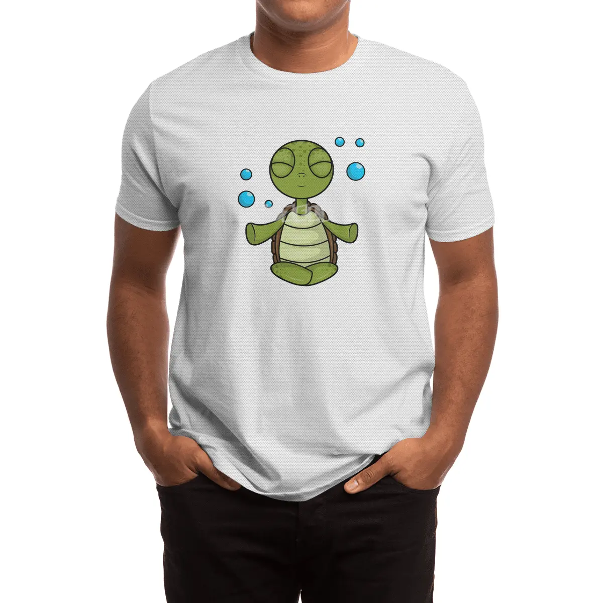 Turtle at Meditating in Sitting Spor T-Shirt