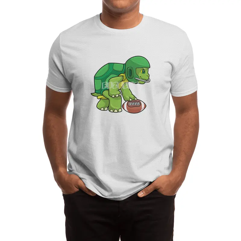 Turtle at Sports with Football & Helmet Spor T-Shirt