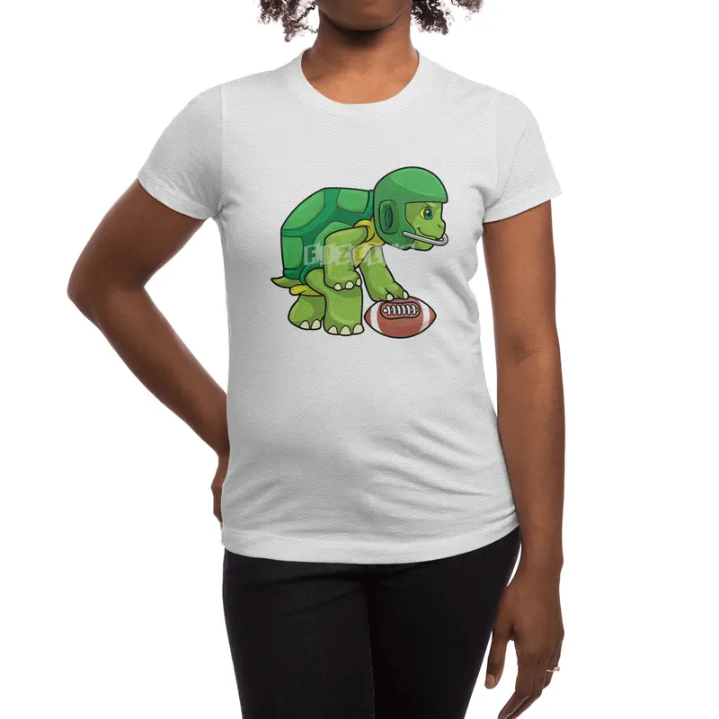 Turtle at Sports with Football & Helmet Spor T-Shirt