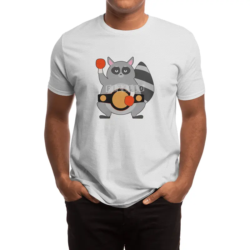 Raccoon as Boxing champ with Belt Spor T-Shirt