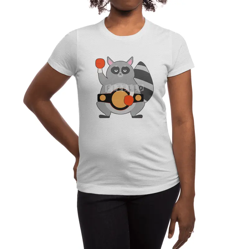 Raccoon as Boxing champ with Belt Spor T-Shirt