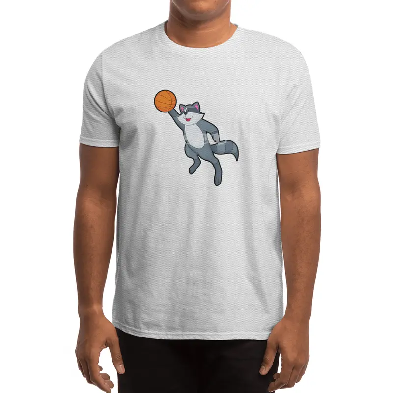 Racoon as Basketball player with Basketball Spor T-Shirt