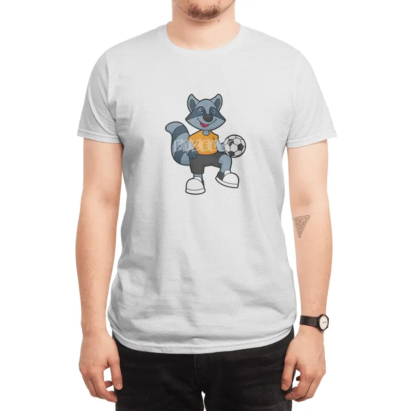 Racoon as Soccer player with Soccer ball Spor T-Shirt