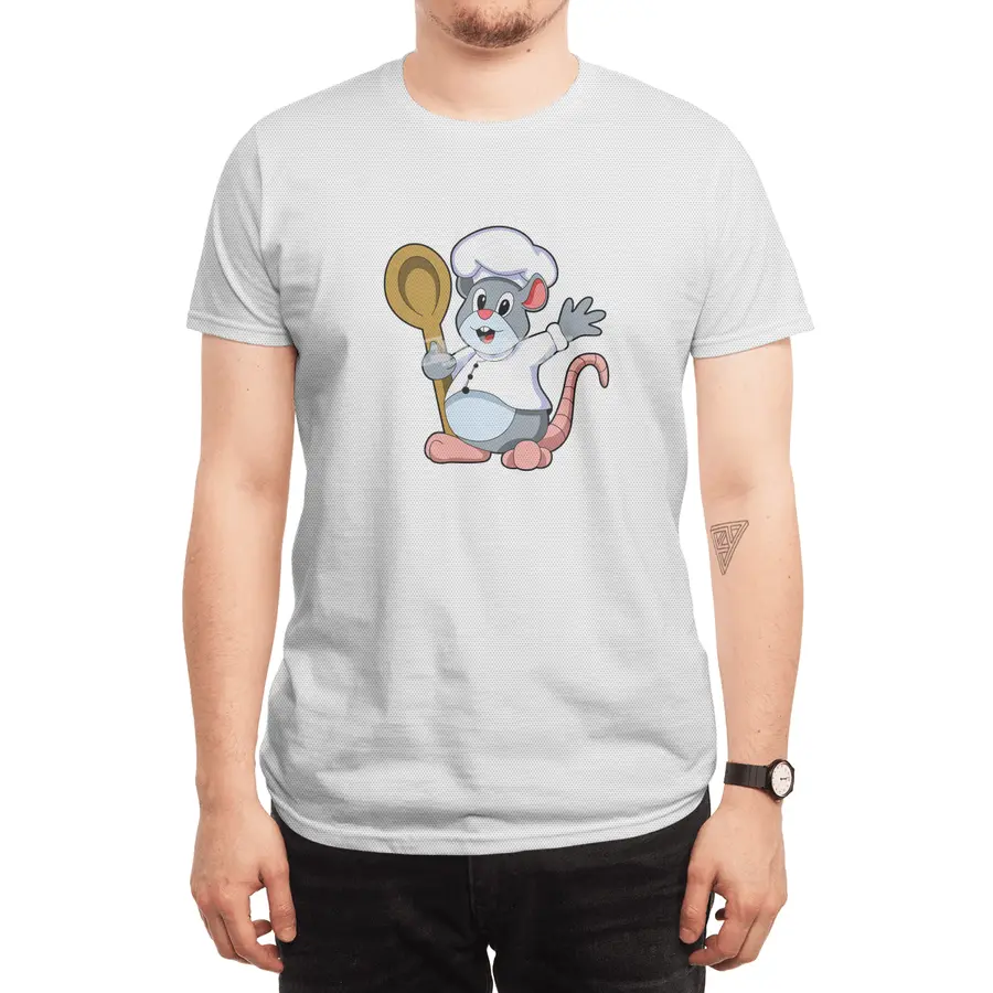 Rat as Chef with Cooking apron & Wooden spoon Spor T-Shirt
