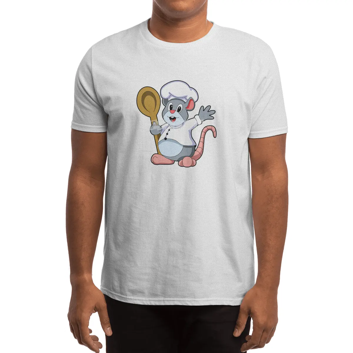 Rat as Chef with Cooking apron & Wooden spoon Spor T-Shirt