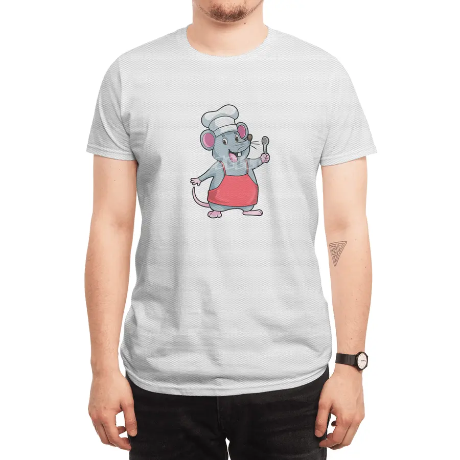Rat as Chef with Cooking apron & Wooden spoon Spor T-Shirt