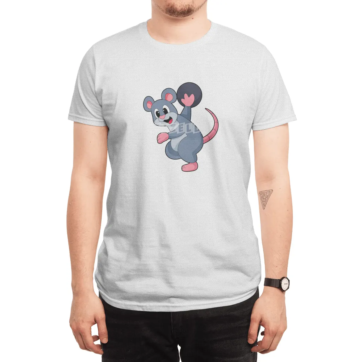 Rat at Bowling with Bowling ball Spor T-Shirt