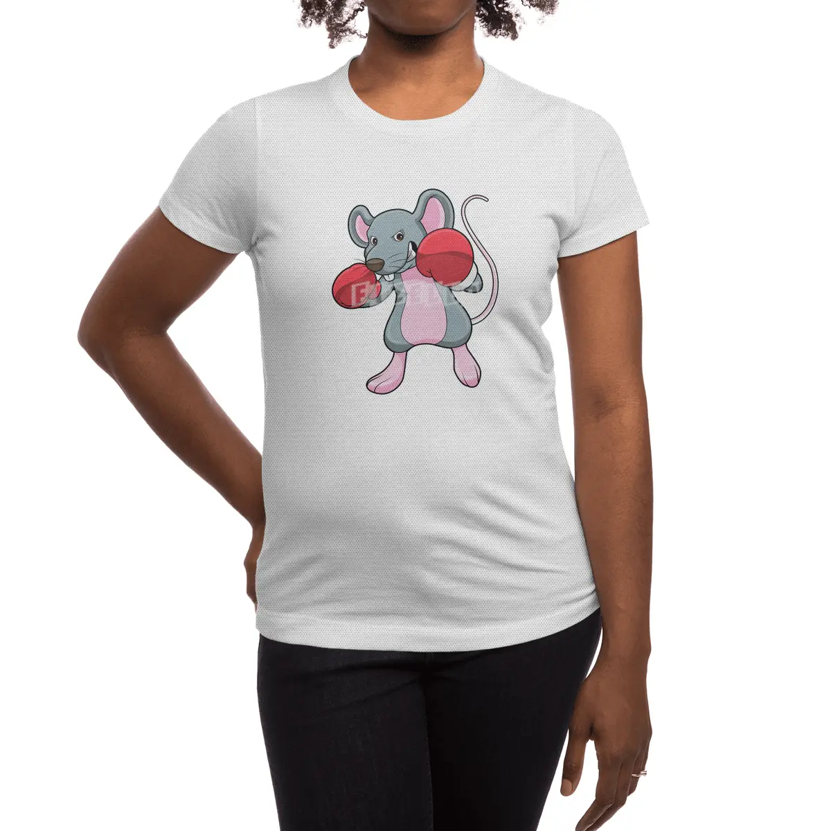 Rat at Boxing with Boxing gloves Spor T-Shirt