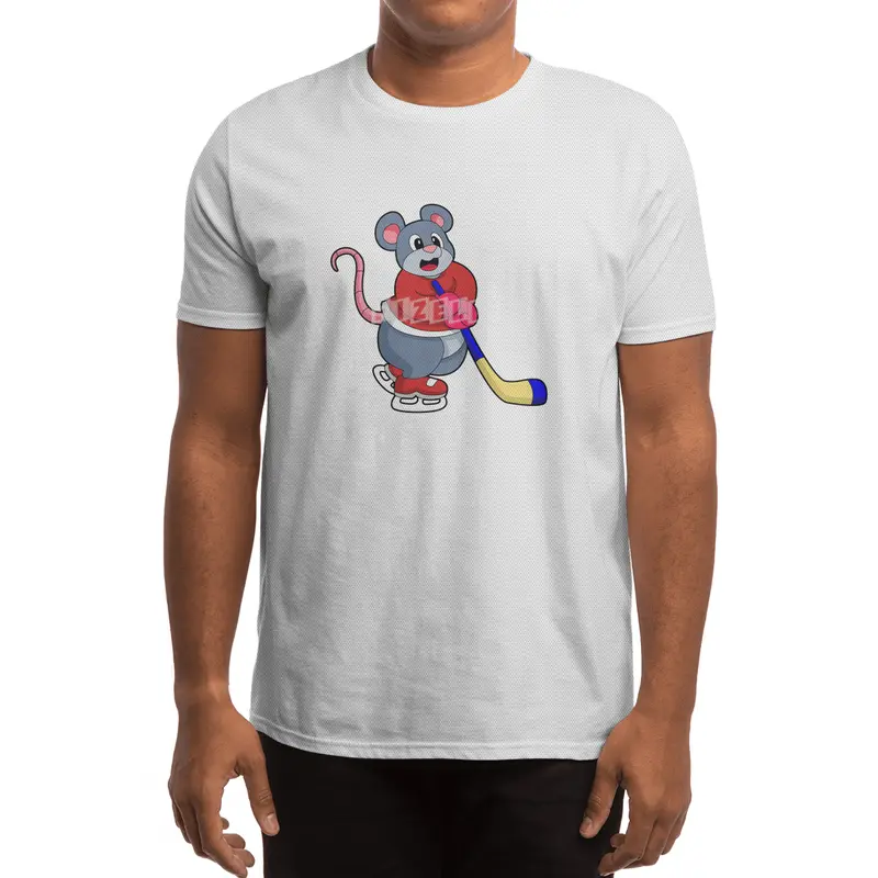 Rat at Ice hockey with Ice hockey stick Spor T-Shirt