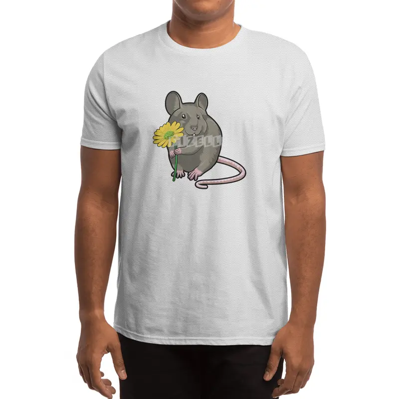 Rat with yellow Flower Spor T-Shirt