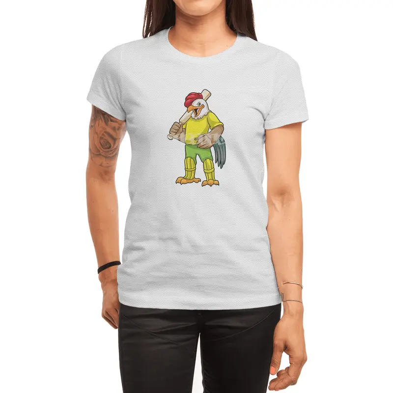 Rooster as Batsman with Cricket bat Spor T-Shirt