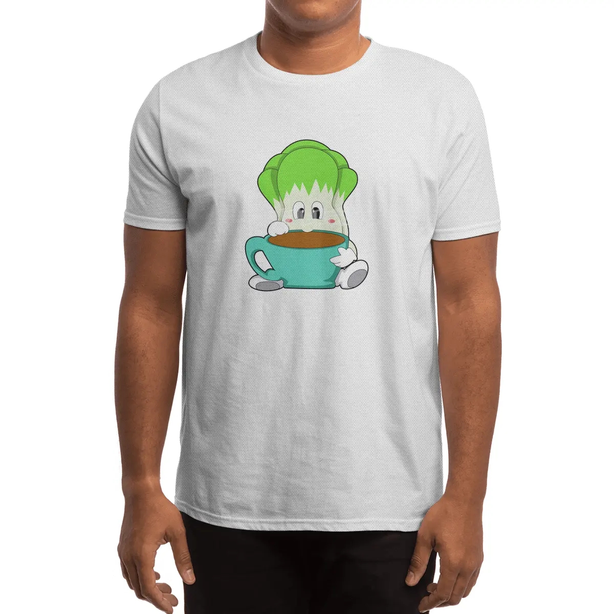 Salad with Cup of Coffee Spor T-Shirt