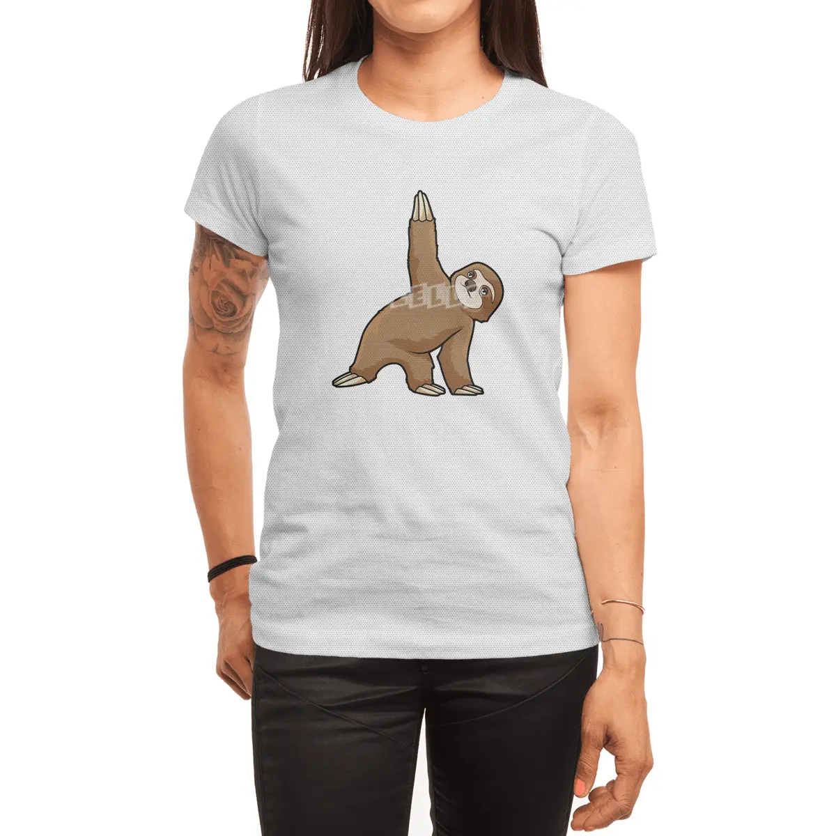 Sloth at Yoga Stretching exercises Legs Spor T-Shirt