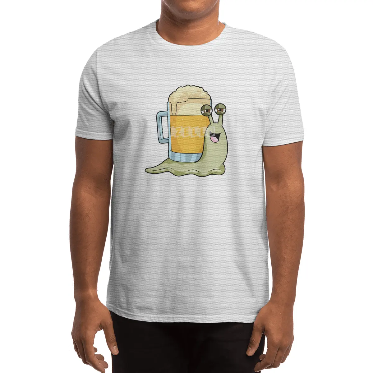 Snail with Glass of Beer Spor T-Shirt