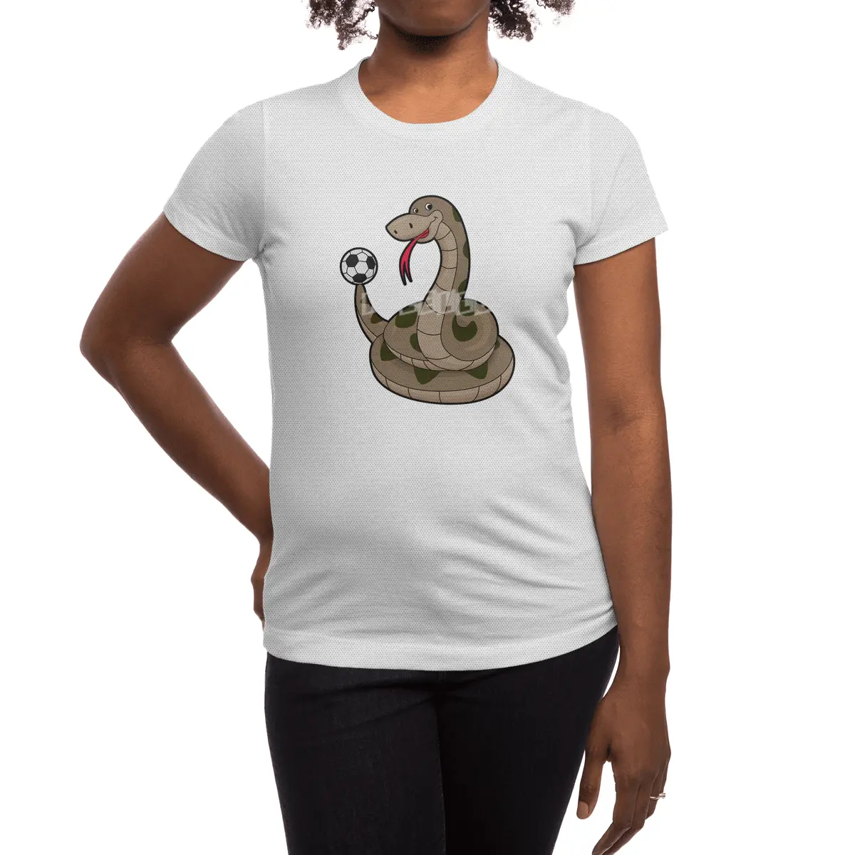 Snake as Soccer player with Soccer ball Spor T-Shirt