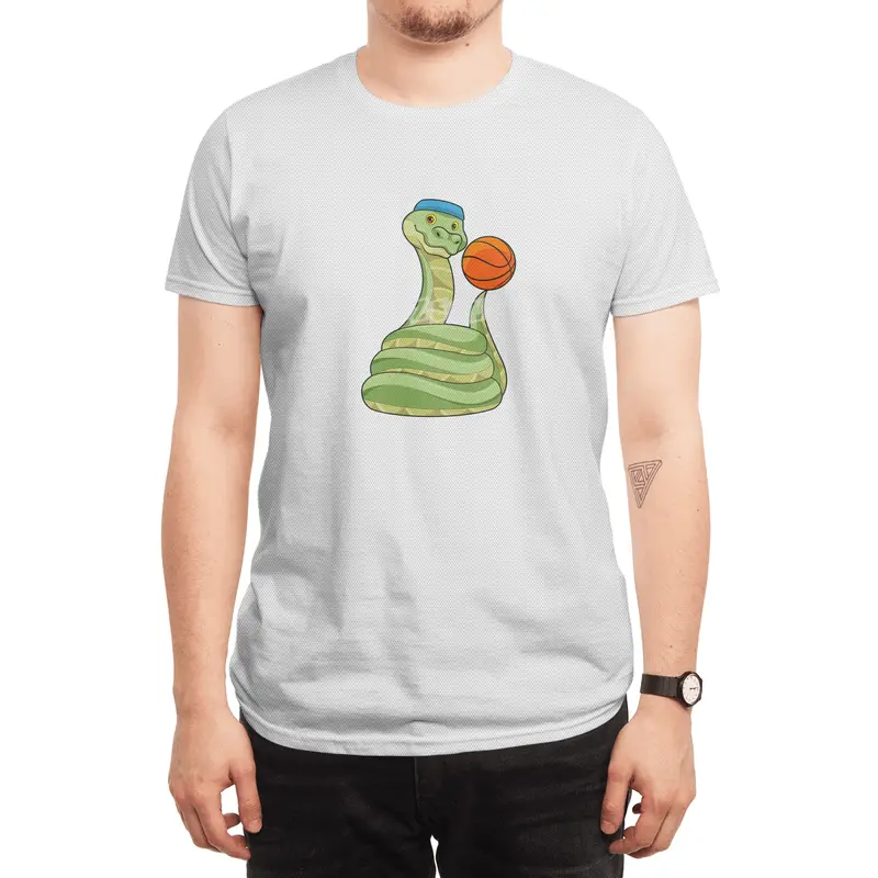 Snake at Basketball Sports Spor T-Shirt