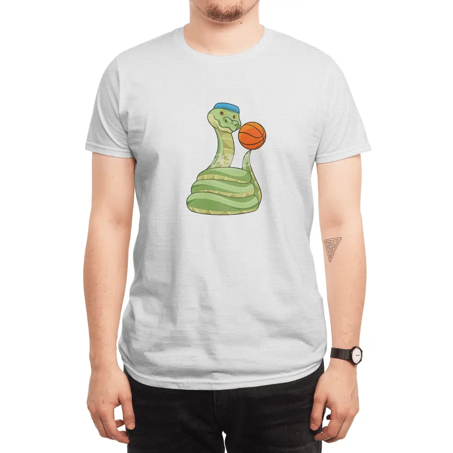 Snake at Basketball Sports Spor T-Shirt