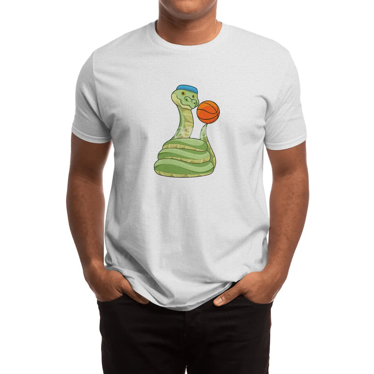 Snake at Basketball Sports Spor T-Shirt