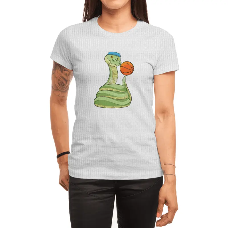 Snake at Basketball Sports Spor T-Shirt