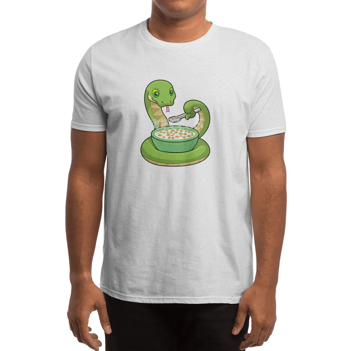 Snake at Eating with Muesli Spor T-Shirt