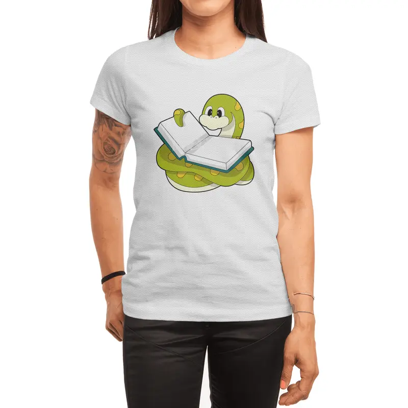 Snake at Reading with Book Spor T-Shirt