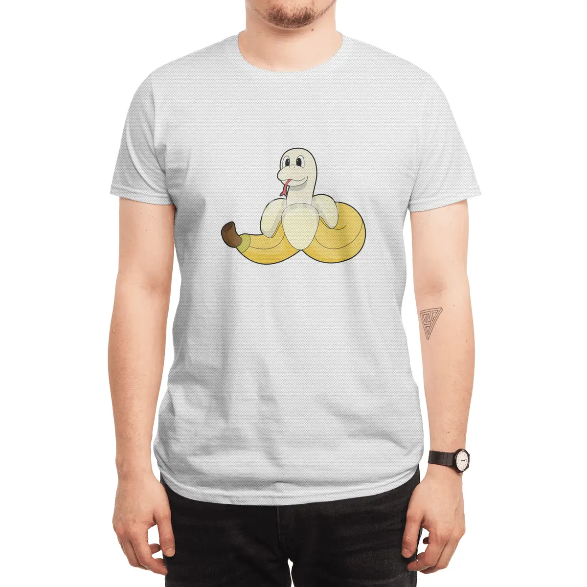 Snake with Banana Spor T-Shirt
