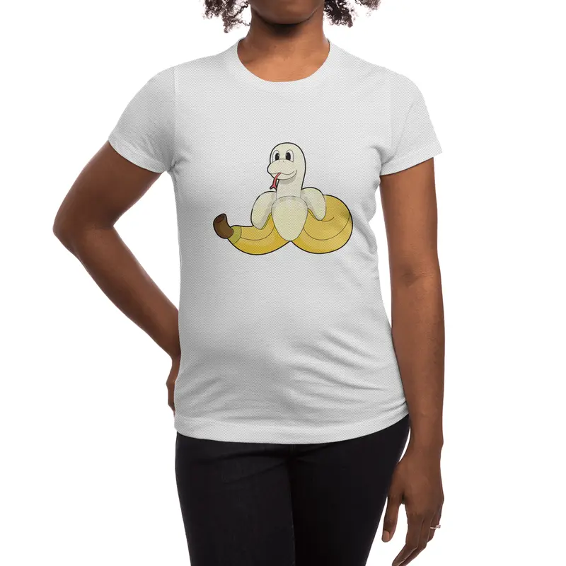 Snake with Banana Spor T-Shirt