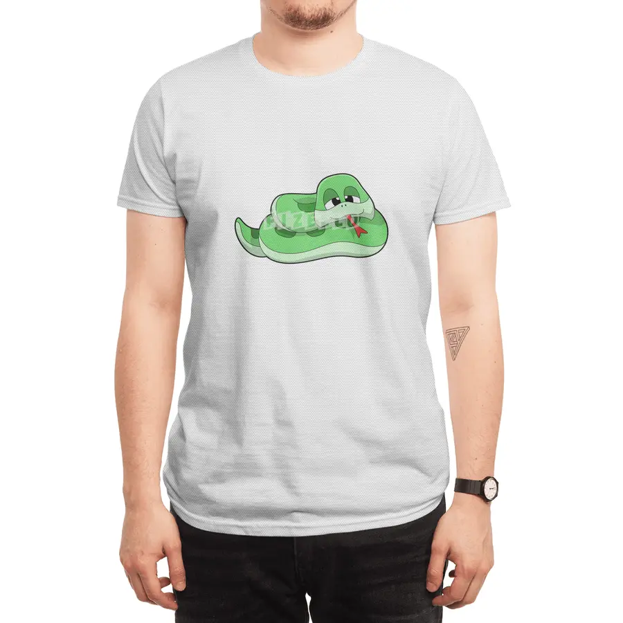 Snake with green Stains Spor T-Shirt