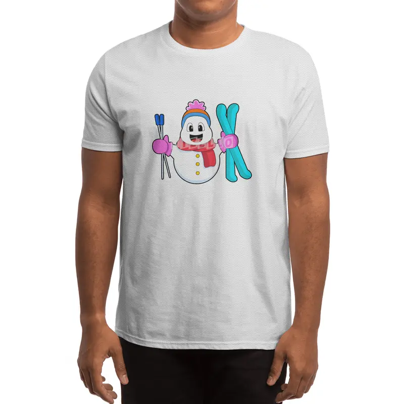 Snowman as Skier with Ski Spor T-Shirt