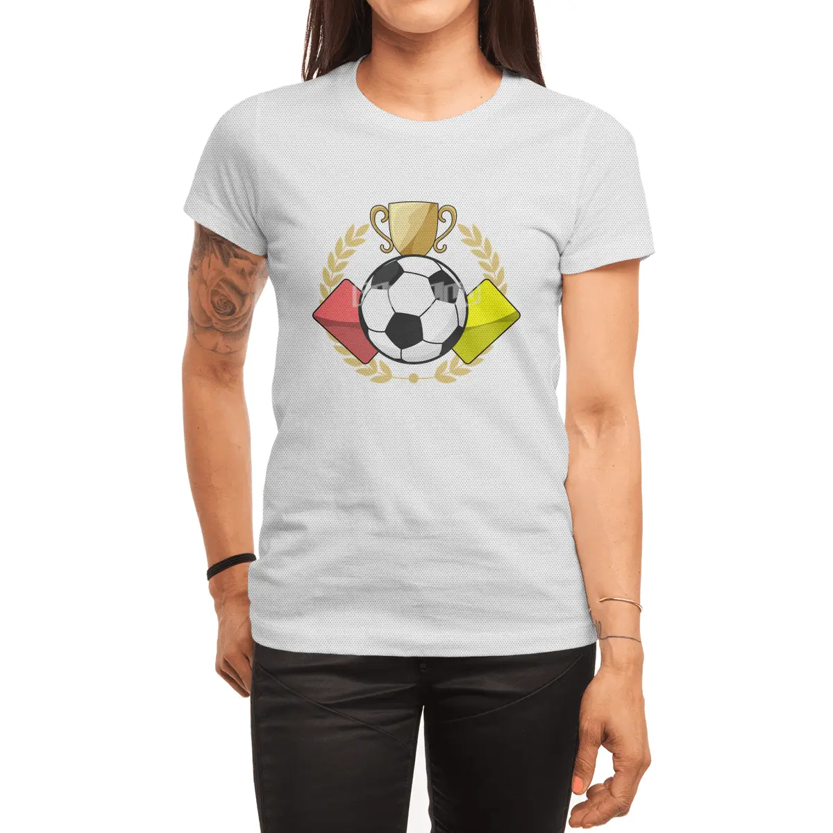 Soccer red & yellow card Trophy Spor T-Shirt