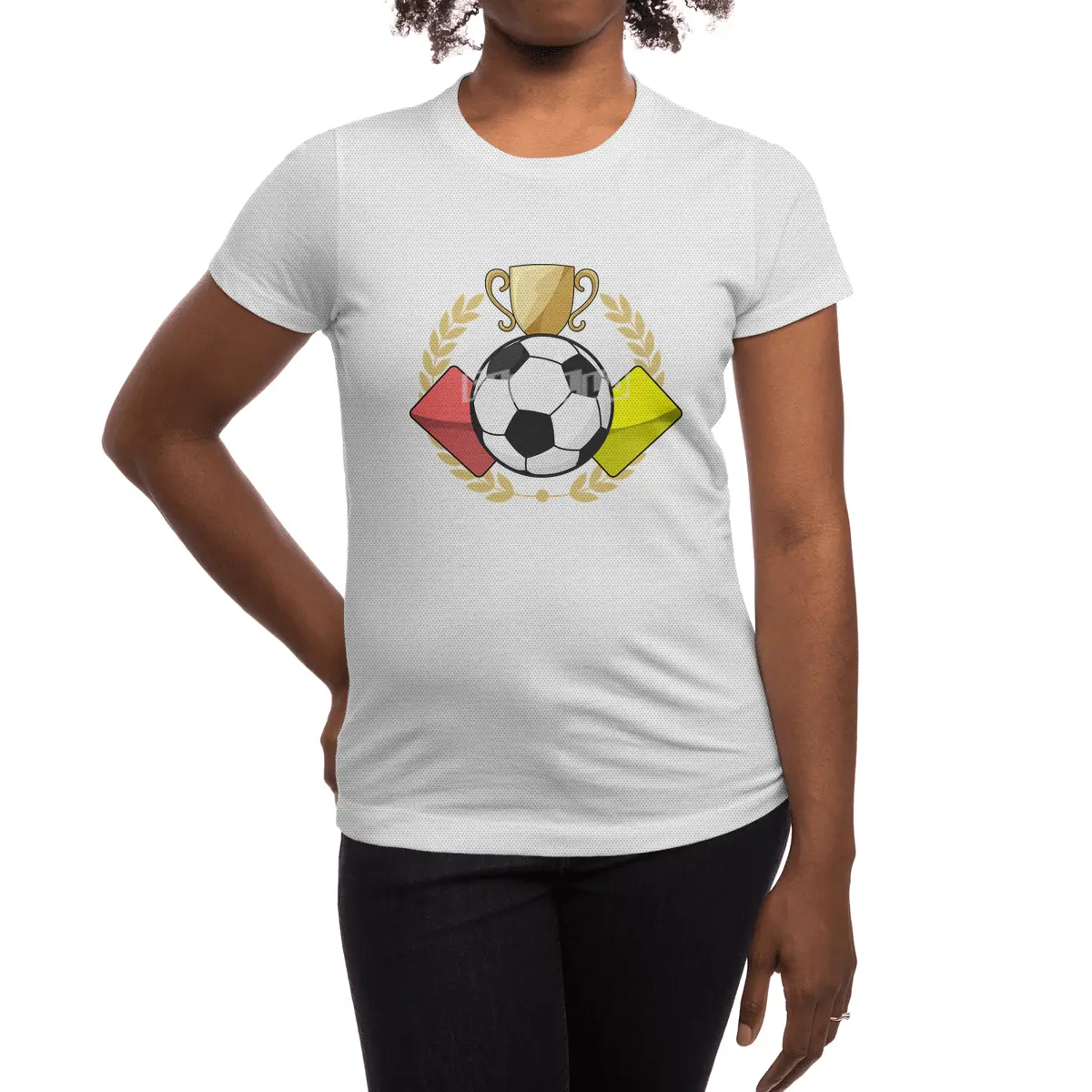Soccer red & yellow card Trophy Spor T-Shirt