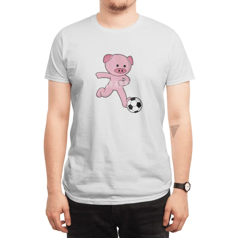 Pig as Soccer player with Soccer ball Spor T-Shirt