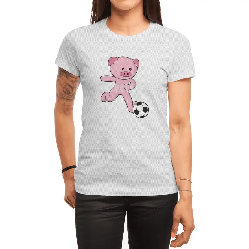 Pig as Soccer player with Soccer ball Spor T-Shirt