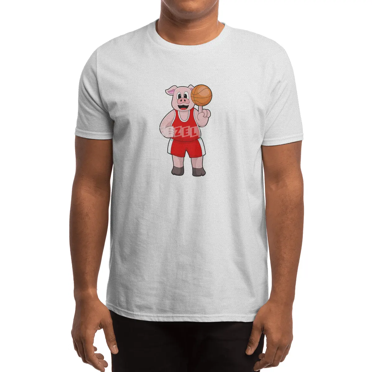 Pig at Basketball Sports Spor T-Shirt