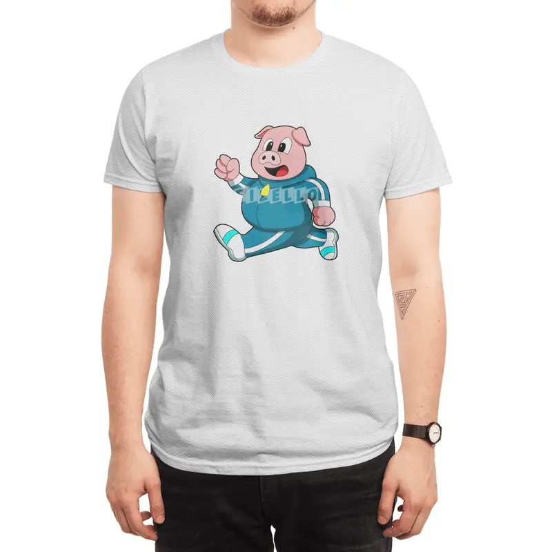Pig at Fitness - Jogging with Jogging suit Spor T-Shirt
