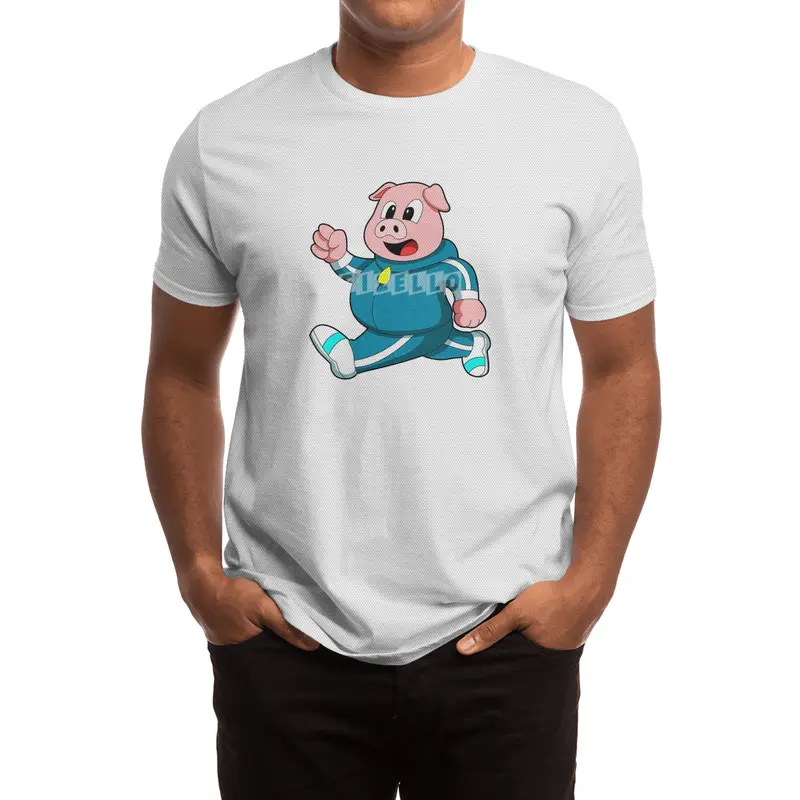 Pig at Fitness - Jogging with Jogging suit Spor T-Shirt