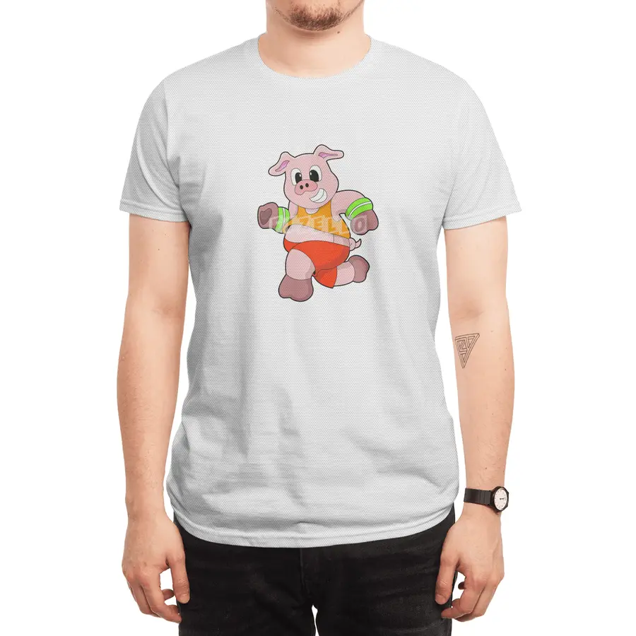 Pig at Running Spor T-Shirt