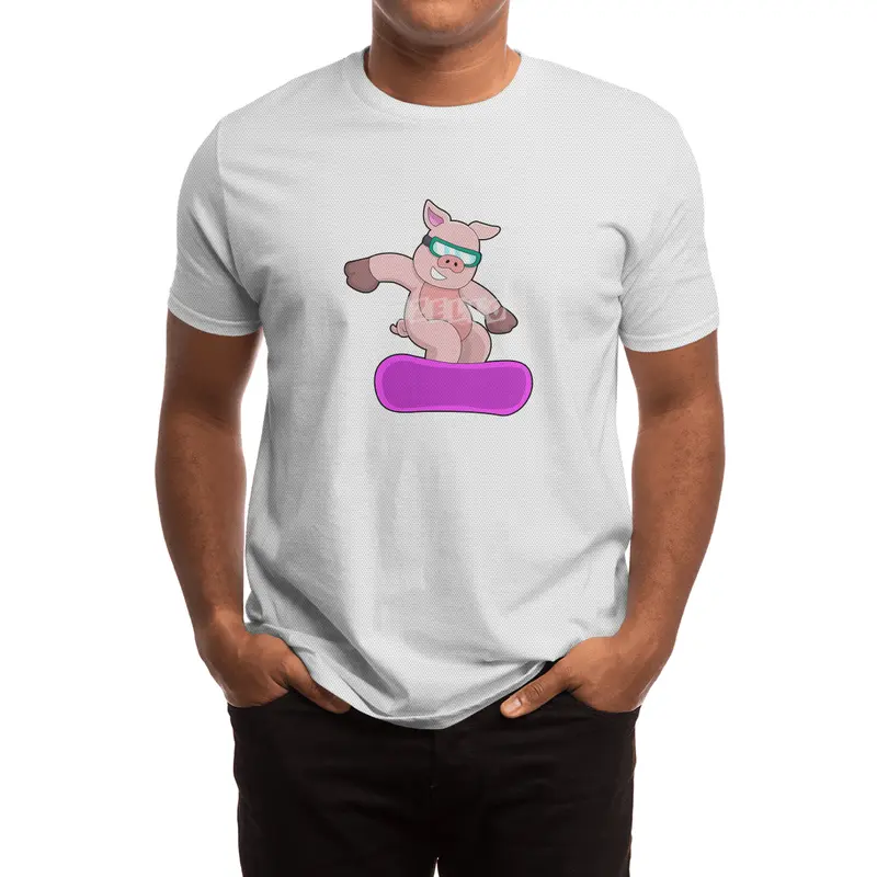 Pig at Snowboard Sports & Ski goggles Spor T-Shirt