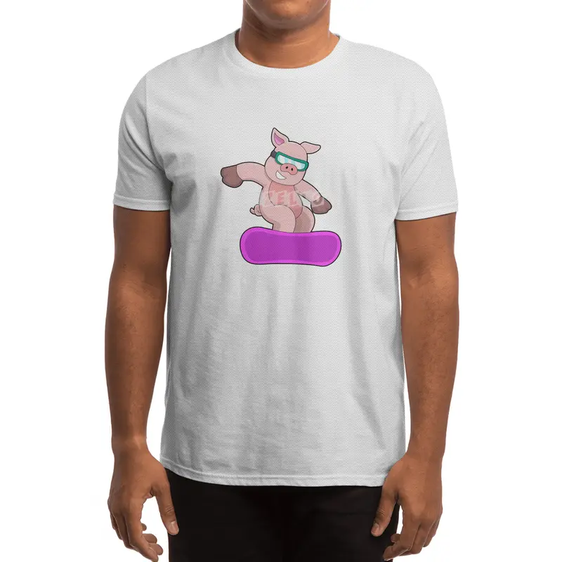 Pig at Snowboard Sports & Ski goggles Spor T-Shirt