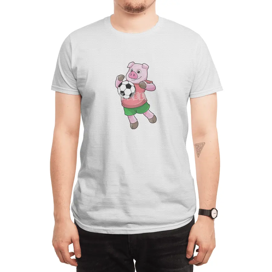 Pig at Soccer Sports Spor T-Shirt